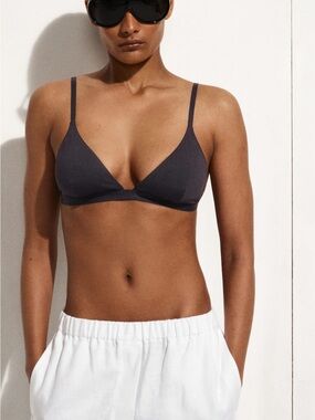 COS black Minimal Triangle Bikini Top